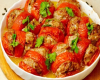 Ərəb üslubunda sobada bişirilmiş dolma pomidor resepti