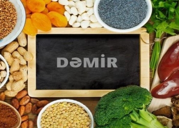 Dəmir çatışmazlığına səbəb olan qidalar
