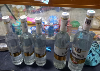 Gəncədə fəaliyyət göstərən marketdə saxta alkoqollu içkilər aşkarlanıb