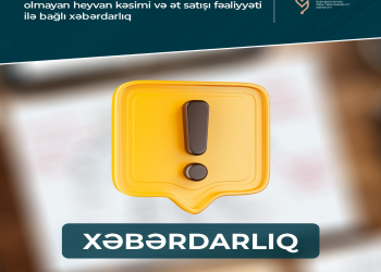 Qida təhlükəsizliyi tələblərinə və sanitar-gigiyenik normalara uyğun olmayan heyvan kəsimi və ət satışı fəaliyyəti ilə bağlı xəbərdarlıq
