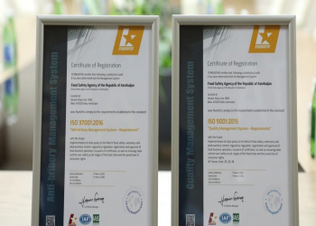 AQTA ISO beynəlxalq standartı üzrə iki sertifikata layiq görülüb
