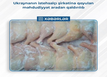 Ukraynanın istehsalçı şirkətinə qoyulan məhdudiyyət aradan qaldırılıb