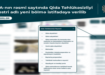 AQTA-nın rəsmi saytında Qida Təhlükəsizliyi Reyestri adlı yeni bölmə istifadəyə verilib